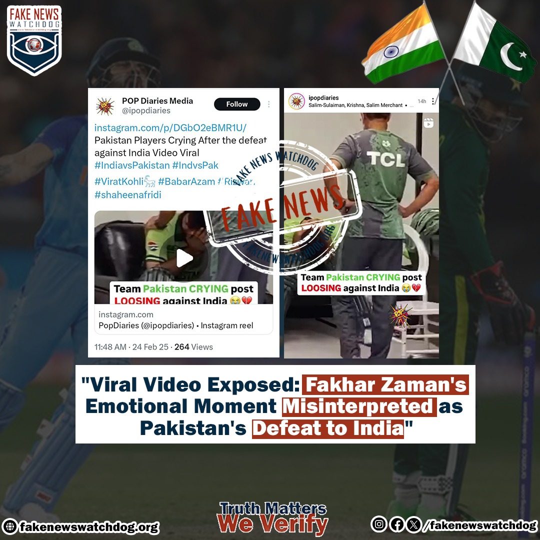 Read more about the article Fakhar Zaman’s Emotional Moment Misinterpreted as Pakistan’s Defeat to India