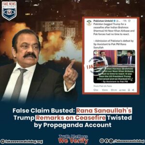 Read more about the article Rana Sanaullah’s Trump Remarks on Cease Fire Twisted