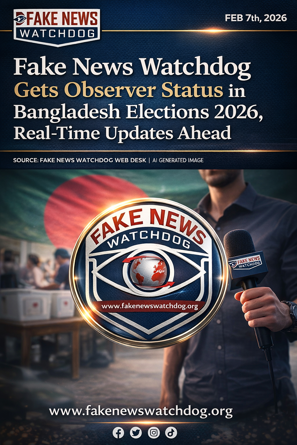 You are currently viewing Fake News Watchdog Granted Official Observer Status for Bangladesh Elections 2026