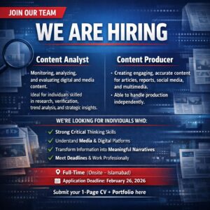 Fake News Watchdog Hiring Content Analyst & Content Producer – Apply Before Feb 26, 2026